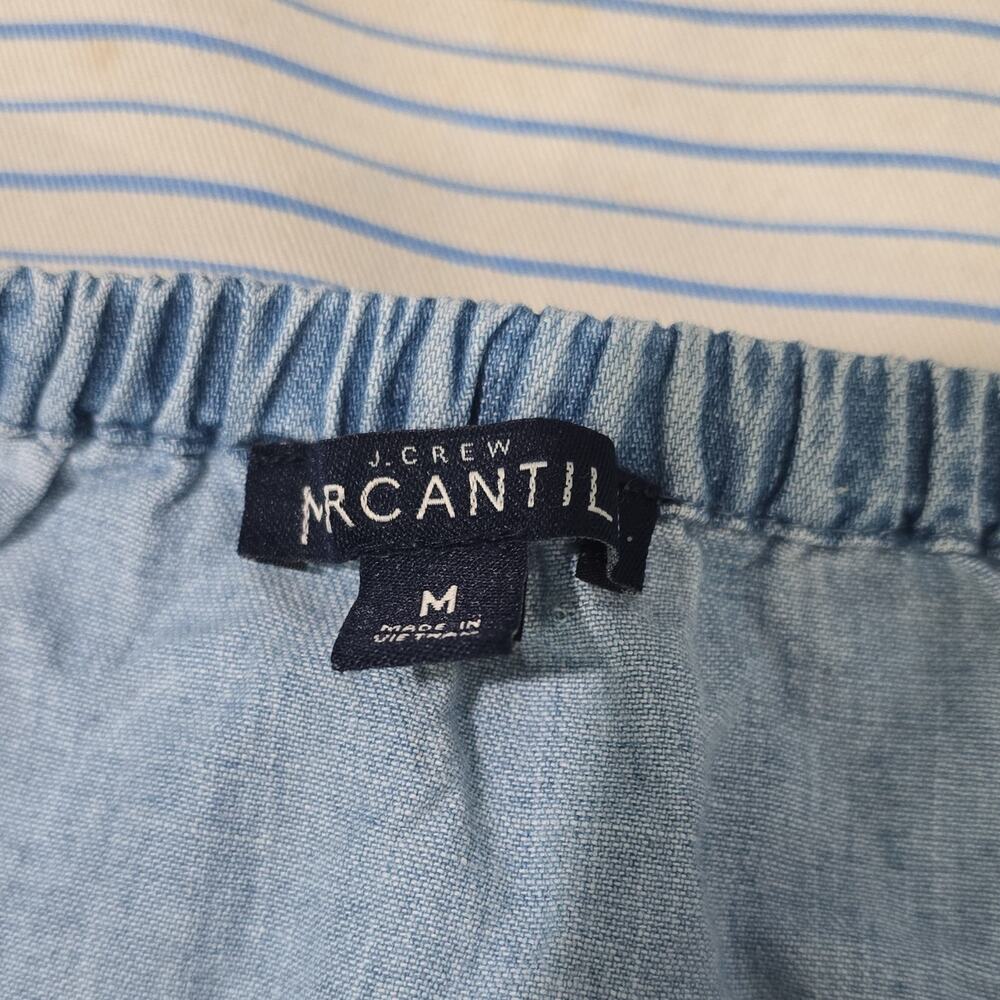 J.CREW Mercantile Womens M Light Blue Denim Wrap Ruffle Tie Skirt - Picture 5 of 7